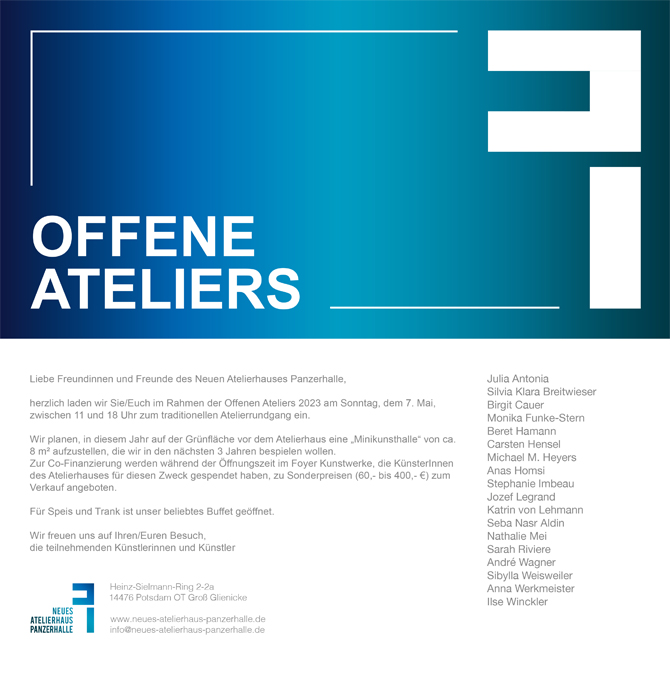 Offene Ateliers am 7. Mai 2023